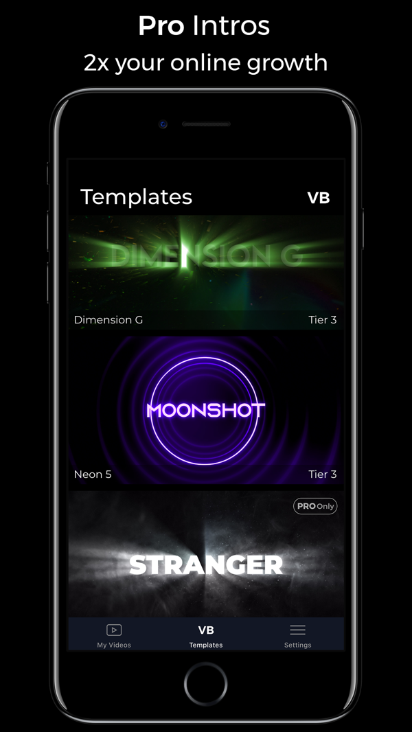 Videoblast template gallery